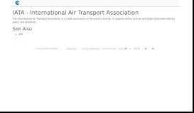 
							         IATA - International Air Transport Association | PRU Portal								  
							    