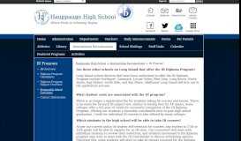 
							         IB Program / Frequently Asked Questions - Hauppauge School District								  
							    