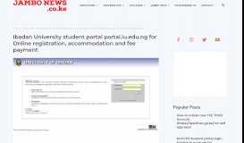 
							         Ibadan University student portal portal.iu.edu.ng for Online registration ...								  
							    