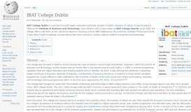 
							         IBAT College Dublin - Wikipedia								  
							    