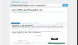 
							         ibblportal.islamibankbd.com at WI. IBBL iBanking - Internet ...								  
							    