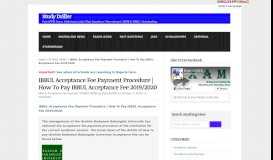 
							         IBBUL Acceptance Fee Payment Procedure 2018/2019 | How To Pay ...								  
							    
