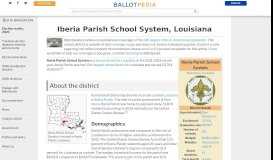 
							         Iberia Parish School System, Louisiana - Ballotpedia								  
							    