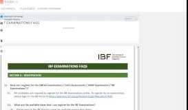 
							         IBF EXAMINATIONS FAQS - studylib.net								  
							    