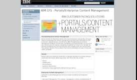 
							         IBM CFS Offerings - Portals/Enterprise Content Management								  
							    