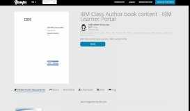 
							         IBM Class Author book content - IBM Learner Portal - Yumpu								  
							    