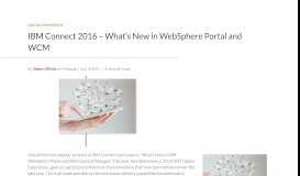 
							         IBM Connect 2016 - What's New in WebSphere Portal and WCM ...								  
							    