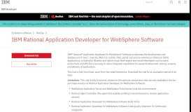 
							         IBM Developer : Download : IBM Rational Application Developer for ...								  
							    