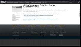 
							         IBM Global Customer Solution CentreCustomer Portal - Canada								  
							    