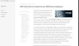 
							         IBM India Alumni welcomes all IBM India employees – Khalid Raza								  
							    