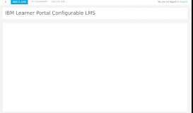 
							         IBM Learner Portal Configurable LMS								  
							    