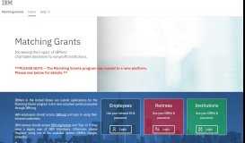 
							         IBM Matching Grants								  
							    