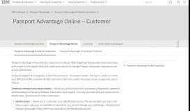 
							         IBM Passport Advantage Online - Customer								  
							    