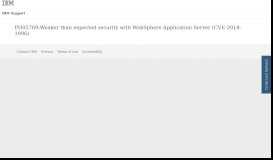 
							         IBM PH05769:Weaker than expected security with WebSphere ...								  
							    