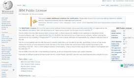 
							         IBM Public License - Wikipedia								  
							    