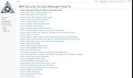 
							         IBM Security Access Manager How To								  
							    