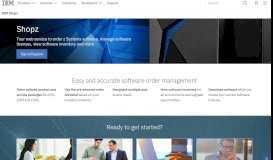 
							         IBM Software Shopz - Product catalog								  
							    