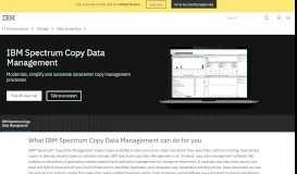 
							         IBM Spectrum Copy Data Management - Overview - United States								  
							    