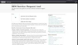 
							         IBM Use the Software Service Request tool to get help for all your ...								  
							    