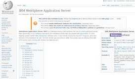 
							         IBM WebSphere Application Server - Wikipedia								  
							    