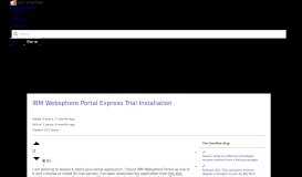 
							         IBM Websphere Portal Express Trial Installation - Stack Overflow								  
							    