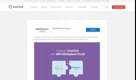 
							         IBM WebSphere Portal - LiveChat								  
							    