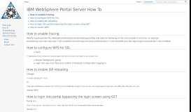 
							         IBM WebSphere Portal Server How To								  
							    