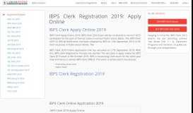 
							         IBPS Clerk Registration 2019, Apply Online Form Link								  
							    