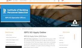 
							         IBPS SO Apply Online 2019: Online Application Link - Adda247								  
							    