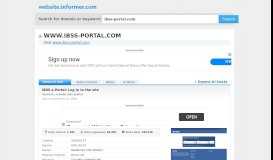 
							         ibss-portal.com at WI. IBSS e-Portal: Log in to the site								  
							    