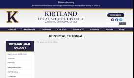 
							         IC Portal Tutorial - Kirtland Local Schools								  
							    