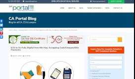 
							         ICAI to Go Fully Digital from 6th May; Scrapping Cash ... - CA Portal								  
							    