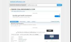 
							         icallinsurance.com at WI. Welcome to Icall Insurance								  
							    