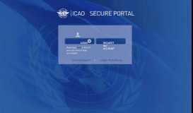 
							         ICAO Portal login								  
							    