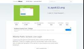 
							         Ic.apsk12.org website. Atlanta Public Schools Live Login.								  
							    