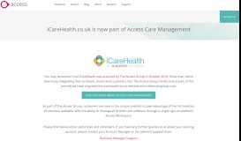 
							         iCareHealth.co.uk is now part of Access Care Management								  
							    
