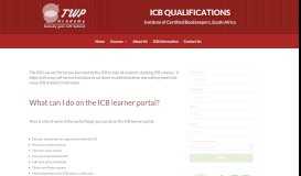 
							         ICB Learner Portal for Self Service in your ICB studies | TWP Academy								  
							    