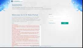 
							         ICC-CCS Portal | Login								  
							    