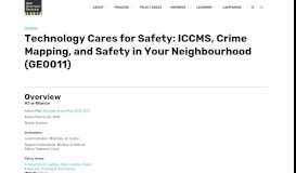
							         ICCMS, Crime Mapping, and Safety in Your Neighbourhood - Open ...								  
							    