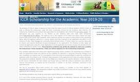 
							         ICCR Scholarship for the Academic Year 2019-20 - Embassy of India ...								  
							    