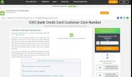 
							         ICICI Bank Credit Card Customer Care Number: 24x7 - CreditMantri								  
							    
