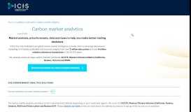 
							         ICIS Carbon Portal - Price forecasting tool for carbon traders & analysts								  
							    