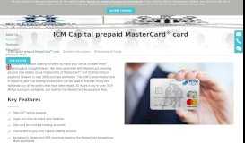 
							         ICM Capital prepaid MasterCard® card								  
							    