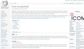 
							         Icom Incorporated - Wikipedia								  
							    