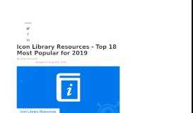 
							         Icon Library Resources - Top 20 Most Popular for 2019 - KeyCDN								  
							    