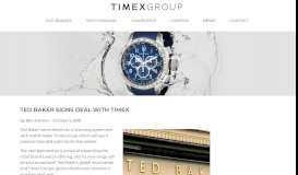 
							         Iconic Watch Brand Timex Introduces Innovative ... - Timex Group								  
							    