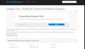 
							         iconplc.com - ICON plc | Clinical Research Organis - SiteTOP.org								  
							    