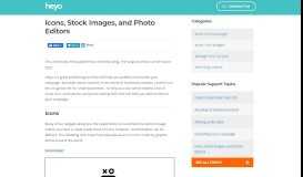 
							         Icons, Stock Images, and Photo Editors - Heyo Support Portal | Heyo ...								  
							    