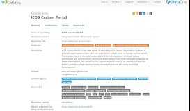 
							         ICOS Carbon Portal | re3data.org								  
							    