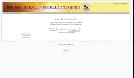 
							         ICR School of Biblical Apologetics: Login to the site								  
							    